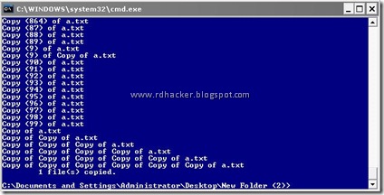 Open Command prompt and make a super copy