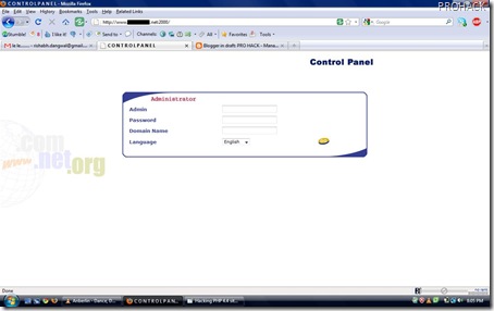 You will login with port 2000 into website - rdhacker.blogspot.com