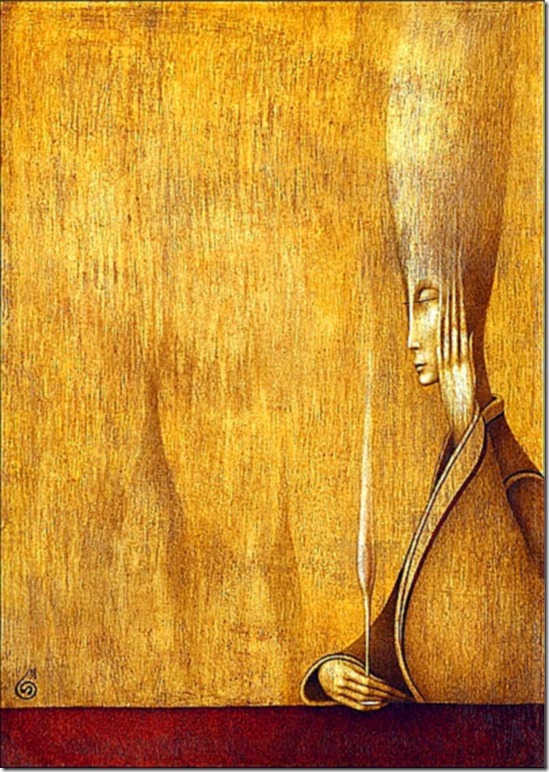 Boris Indrikov - Waiting, 1998, Oil on canvas