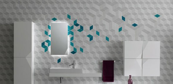 cool futuristic bathroom wall tiles cabinet design