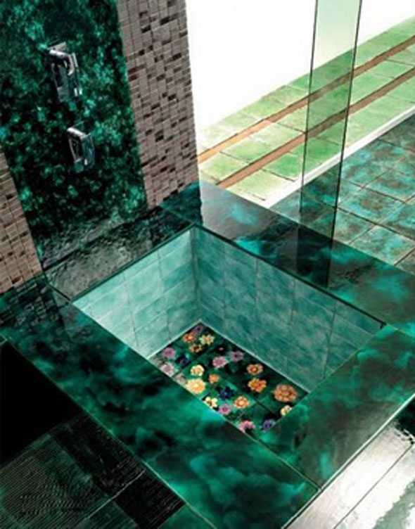 modern green bathroom therapy design ideas