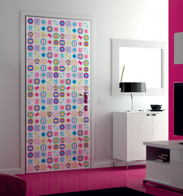 Creative and Innovative Custom Modern Colorful Door Printed Design Inspiration