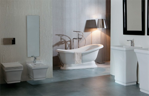 Classical Contemporary Ceramic Bathroom Furniture Set Design by Disegno Ceramica – Neo