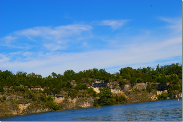 high bluffs with trees