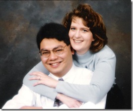 our engagement photo, 1996