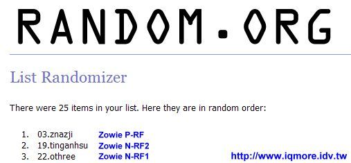 2009年Zowie RF 開放鼠墊測試名單公佈 - 老貓測3C