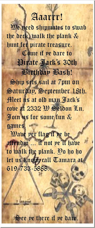 Jack's 30th B'day Invite