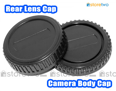 Rear Lens + Camera Body Caps for Olympus 4/3 Camera LR-1 BC-1