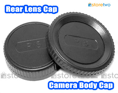 Rear Lens + Camera Body Caps for Pentax Camera