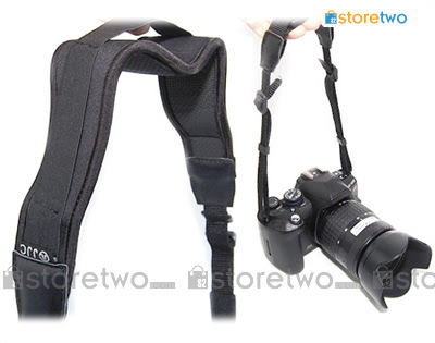 Neoprene Camera Shoulder Neck Strap with Webbing and Quick Release Tabs