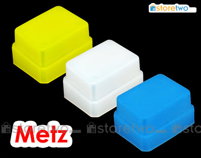 Camera Flash Light Bounce Diffuser for Metz 58 AF-1, 48 AF-1 (white, blue, yellow)