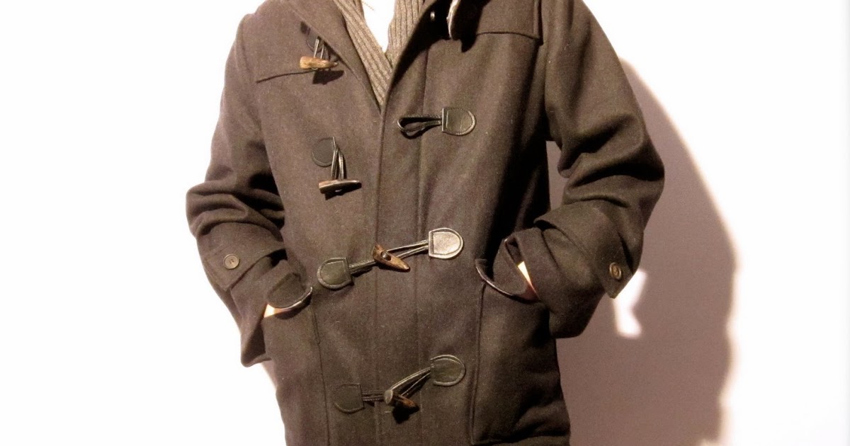 Older man style, horn toggle buttons on coat