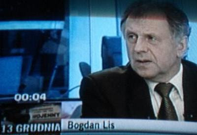 Bogdan Lis w TVP Info w rocznicę stanu wojennego, 13 grudnia 2008