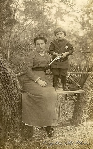 Kid with Gun Real Photo Postcard Dorset