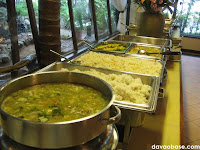 Soup, rice and appetizers in Nanay Bebeng Restaurant