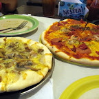 Power pizzas at Boyd's Pizza House: Johan's Special and Meaty Jeff