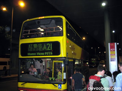 A typical double decker bus in Hong Kong