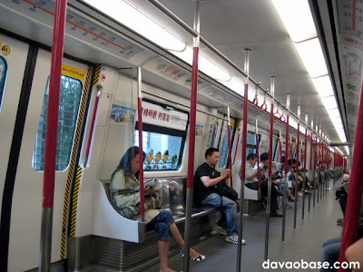 Inside the Mass Transit Railway (MTR) in Hong Kong