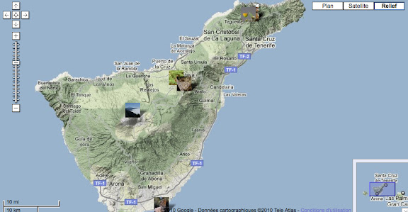 Localisation des photos à Ténérife (Îles Canaries)