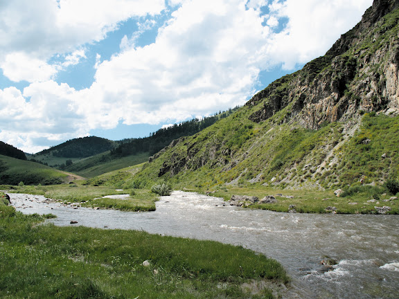 La rivière Sema en aval de Shebalino (alt. 900 m). 6 juillet 2010. Photo : J. Marquet