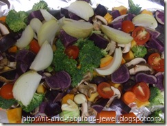 balsamic veggies with purple potato