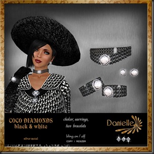 DANIELLE Coco Diamonds black and white'