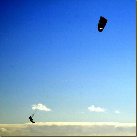 Kite surfer off the Western Australian coast