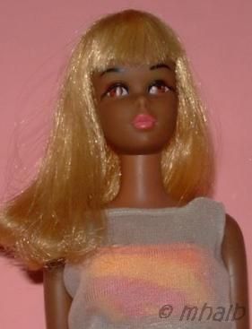 Black Francie Barbie doll Mattel African-American 1960s oxidized hair