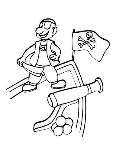 dibujos infantiles de piratas para colorear