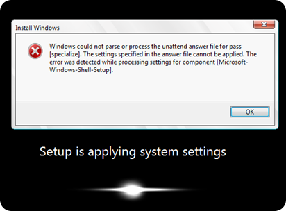 Windows 2008 SysPrep Error [Applying System Settings]