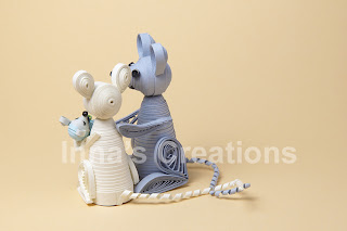 Quilled mice, back view