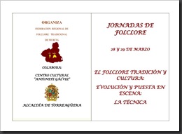 PROGRAMA DE LAS I JORNADAS DE FOLCLORE TRADICIONAL DE LA REGIÓN DE MURCIA-1