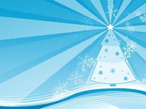 Blue Cozy Christmas Wallpaper