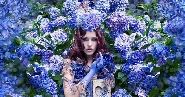 Beautiful Woman With Flower on Fashion Photography