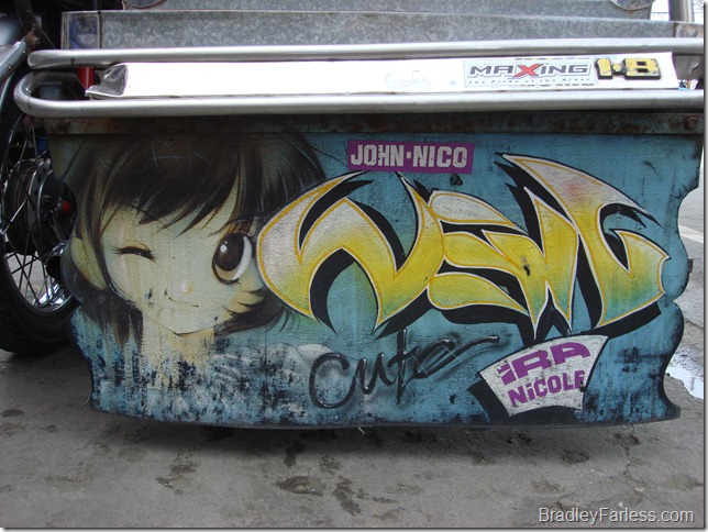 Anime style decoration on a Philippines tricycle. Anime style decoration on a Philippines tricycle.