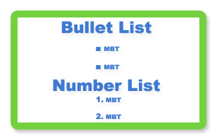 Bullet and Number List Hover Effect