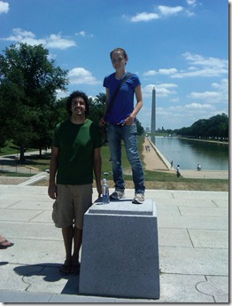 Colin and I in front of Monument