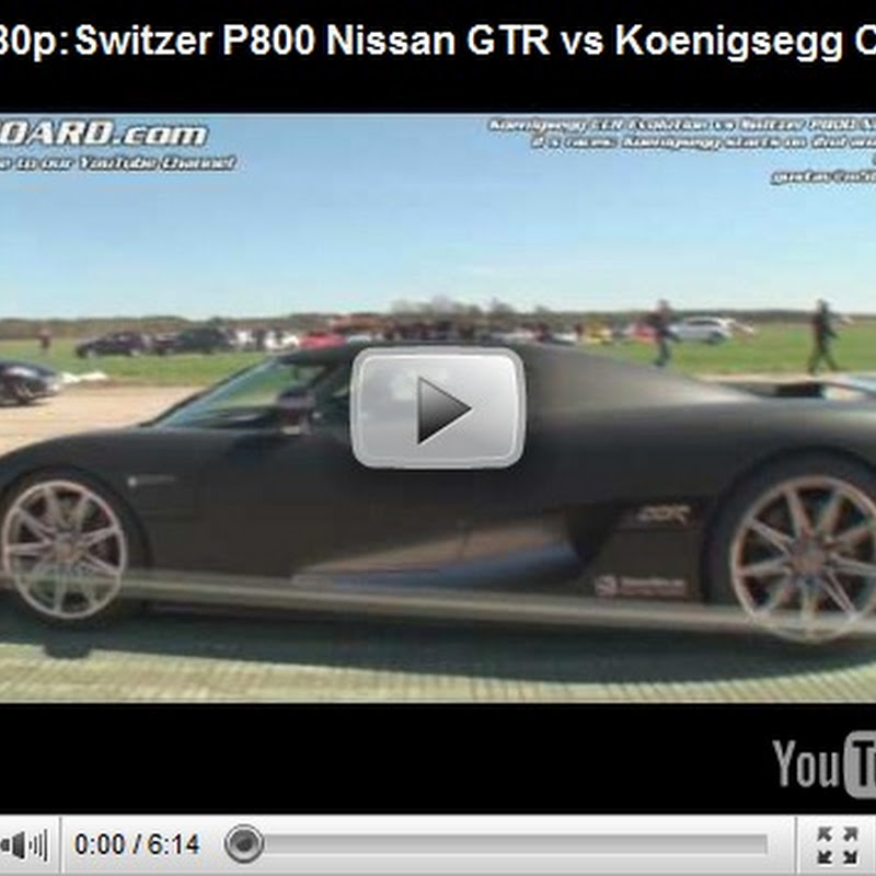 Switzer P800 Nissan GTR vs Koenigsegg CCR x 2 Races