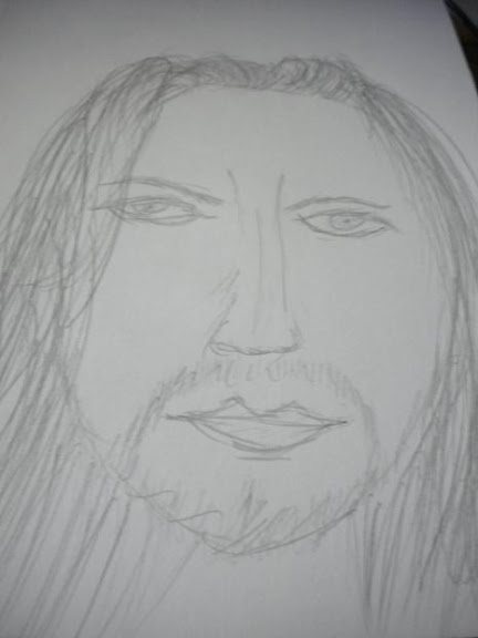 Sketch of Eddie Vedder of Pearl Jam