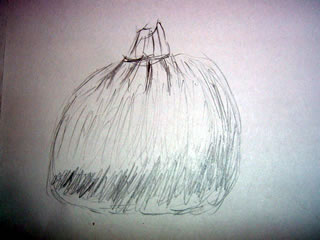 sketch of a little pumpkin