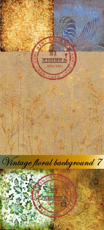 Stock Photo: Vintage floral background 7
