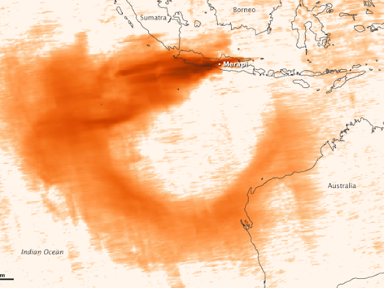 Peta Merapi 15 November 2010 (NASA)