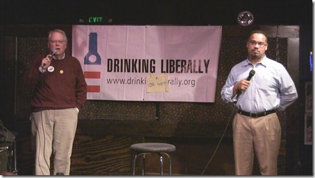 Keith Ellison at Drinking Liberally still1
