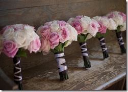 pink and white bouquets