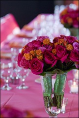 pink and orange bouquets