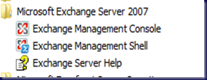 09-03-30 SBS 2008 - Exchange Start Menu Folder