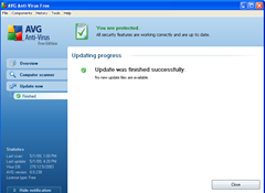 AVG_update finished _message