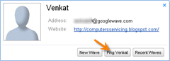 Ping Name in Google Wave