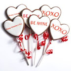 heart-shaped lollipops