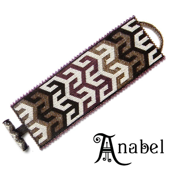 купить этнические украшения украина браслет из бисера миюки делика с арабским орнаментом Anabel